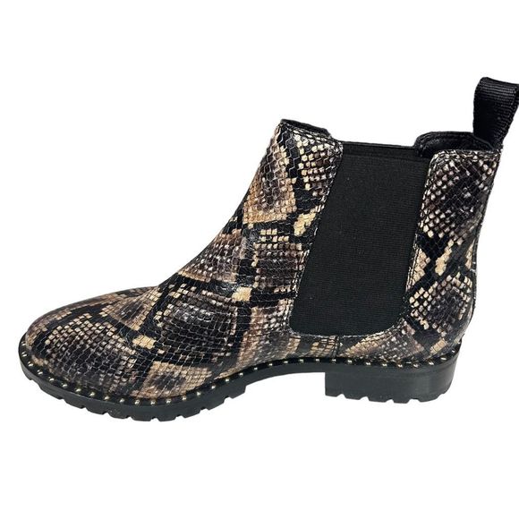 PAIGE Snake Print Ankle Boots - Picture 2 of 8